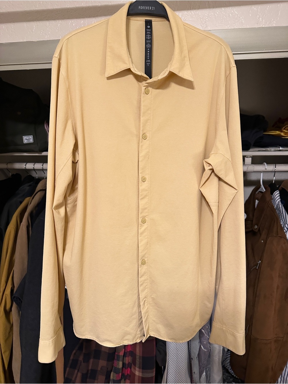 Lululemon Men’s Long Sleeve Button Up Shirt Size Large
